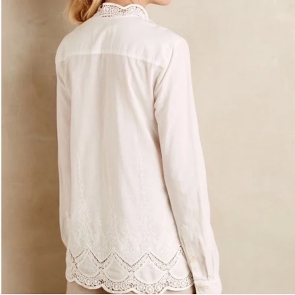 Anthropologie Isabella Sinclair Brimfield Lace Long Sleeve Top Size S - Picture 15 of 15